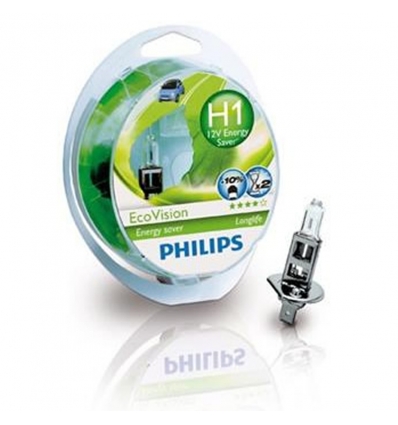 Auto sijalice PHILIPS H1 12V 55W P14.5s – ECO VISION – Long life 12258LLECOS2
